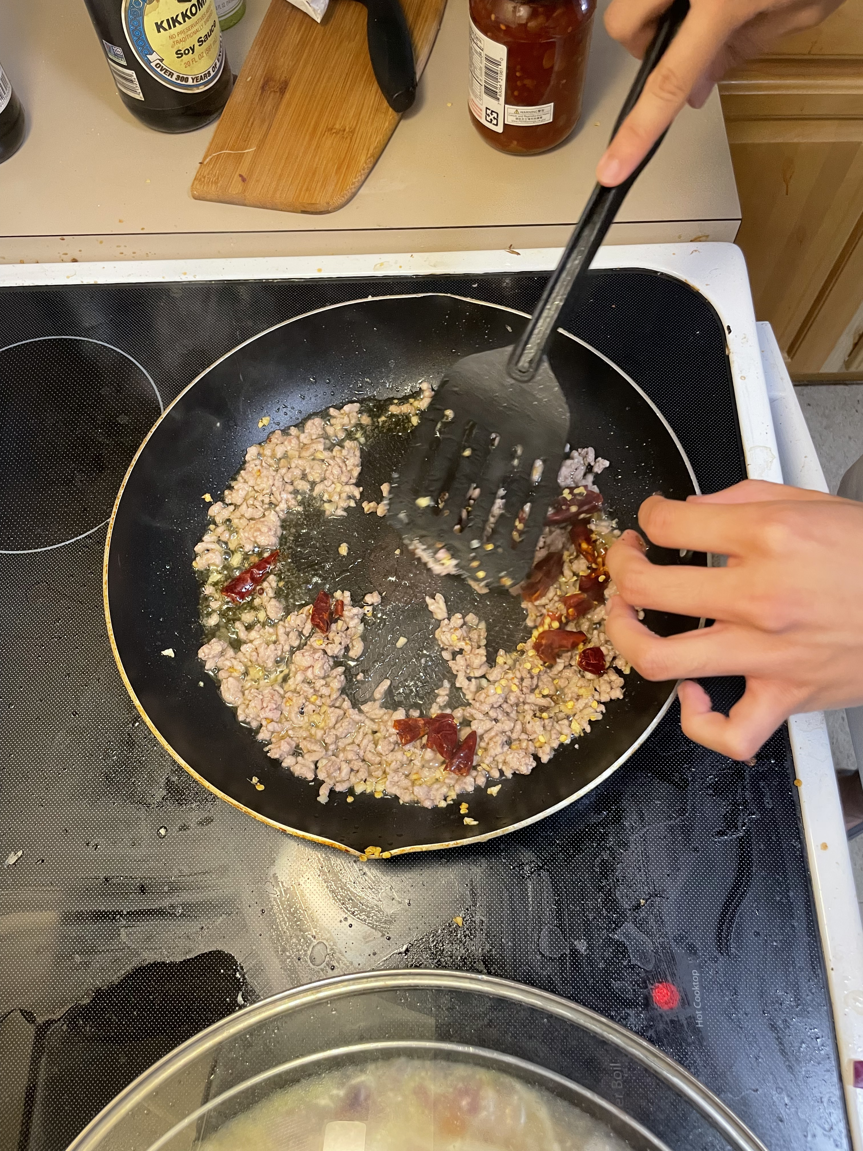Mapo tofu ingredients